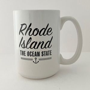 RHODE ISLAND The Ocean State Big Black & White Coffee Mug